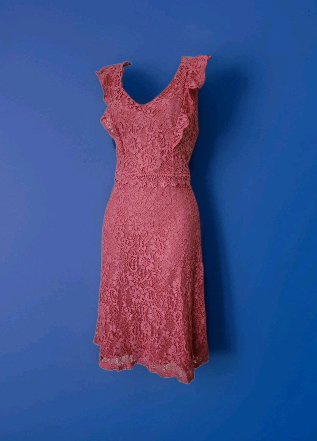 Dorothy Perkins Pink Lace Embroidered Party Wedding Occasions Dress UK Size 14