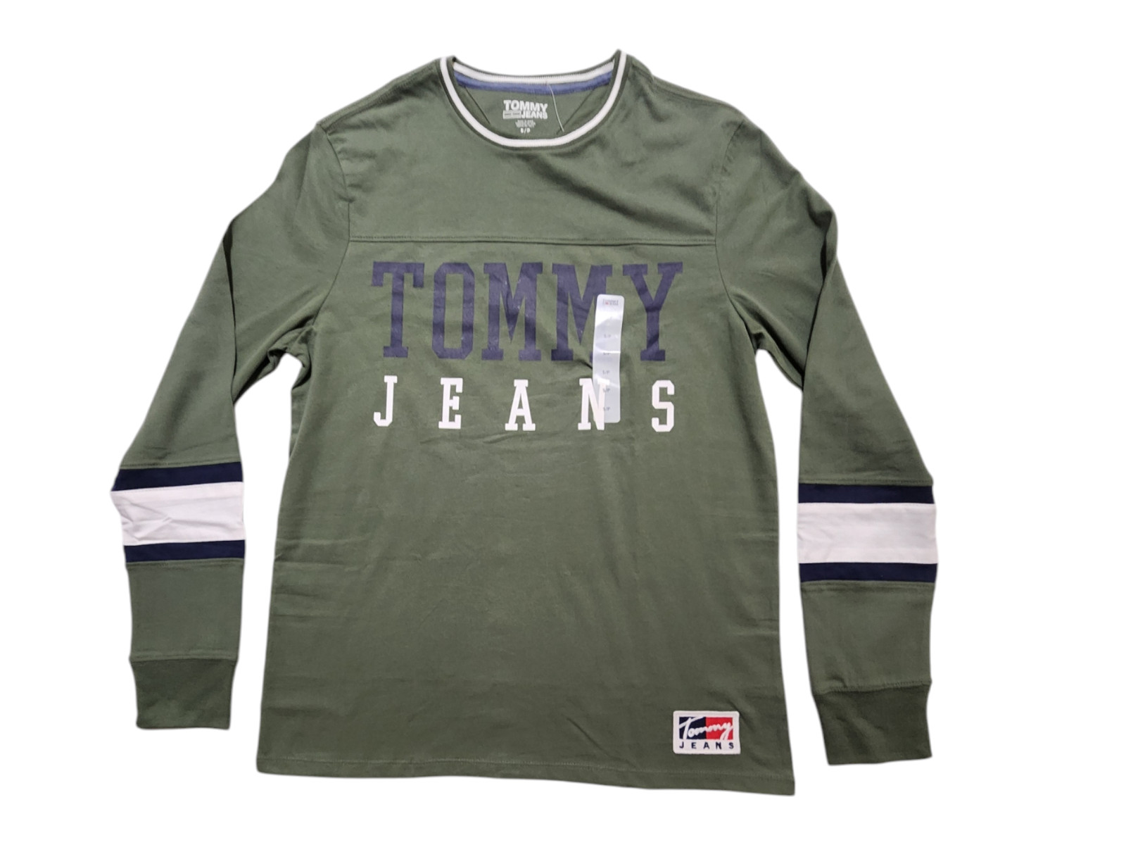 Tommy Hilfiger Men’s Long Sleeve T-Shirt Graphic Print Patch Logo Small