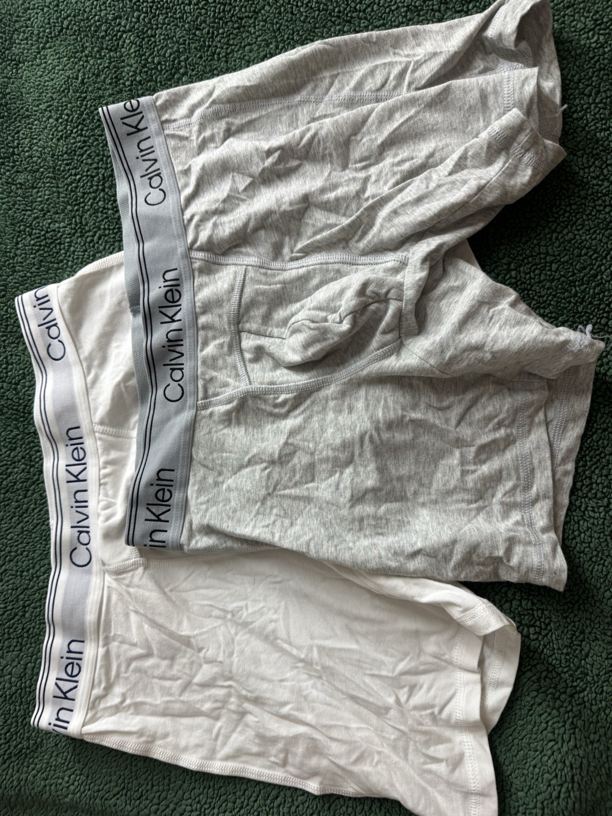 Calvin Klein Men’s Logo Boxer Briefs 2-Pack White/Gray Cotton, Size S