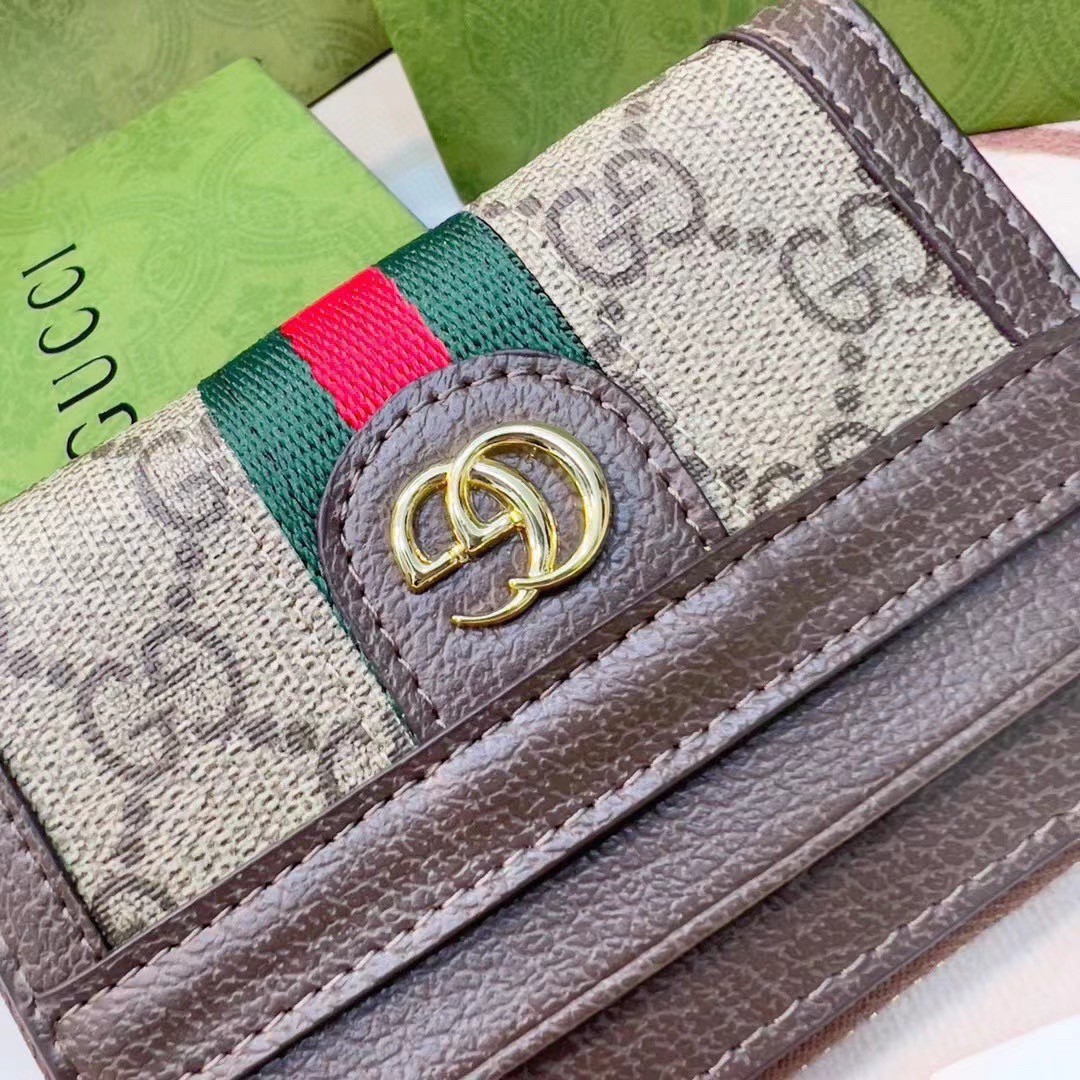 GG Ophidia Web Zippy Coin Purse Card Case Wallet