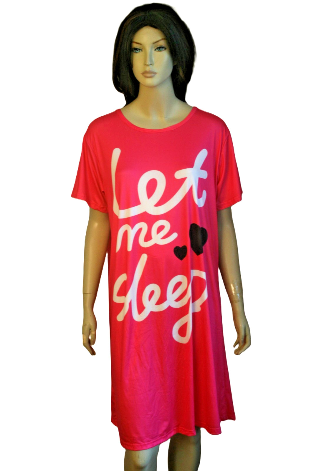 Women Short Sleeve Let Me Sleep Sleepshirt Size Large XL 2XL