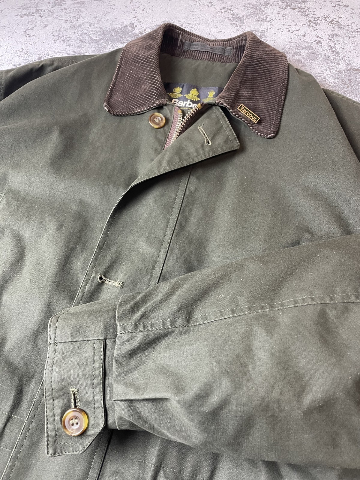Barbour Ventile Jacket C42 (107cm) A1005 Unlined Green Vintage Rare