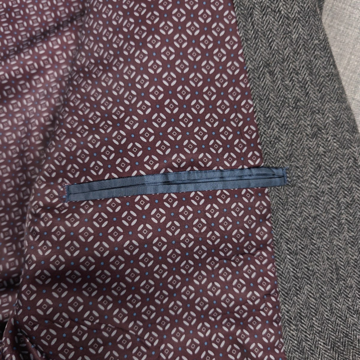 Next Tailoring Mens Herringbone Tweed Blazer 48R Charcoal Grey Wool