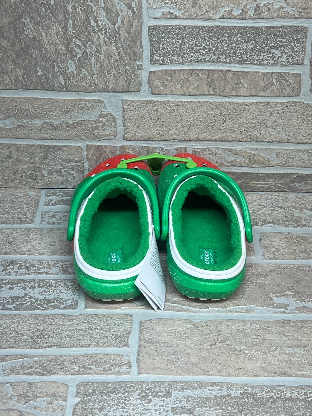 Crocs Classic Lined Holiday Christmas Elf Fur Lined Clogs Shoes Size M5/W7 NWT