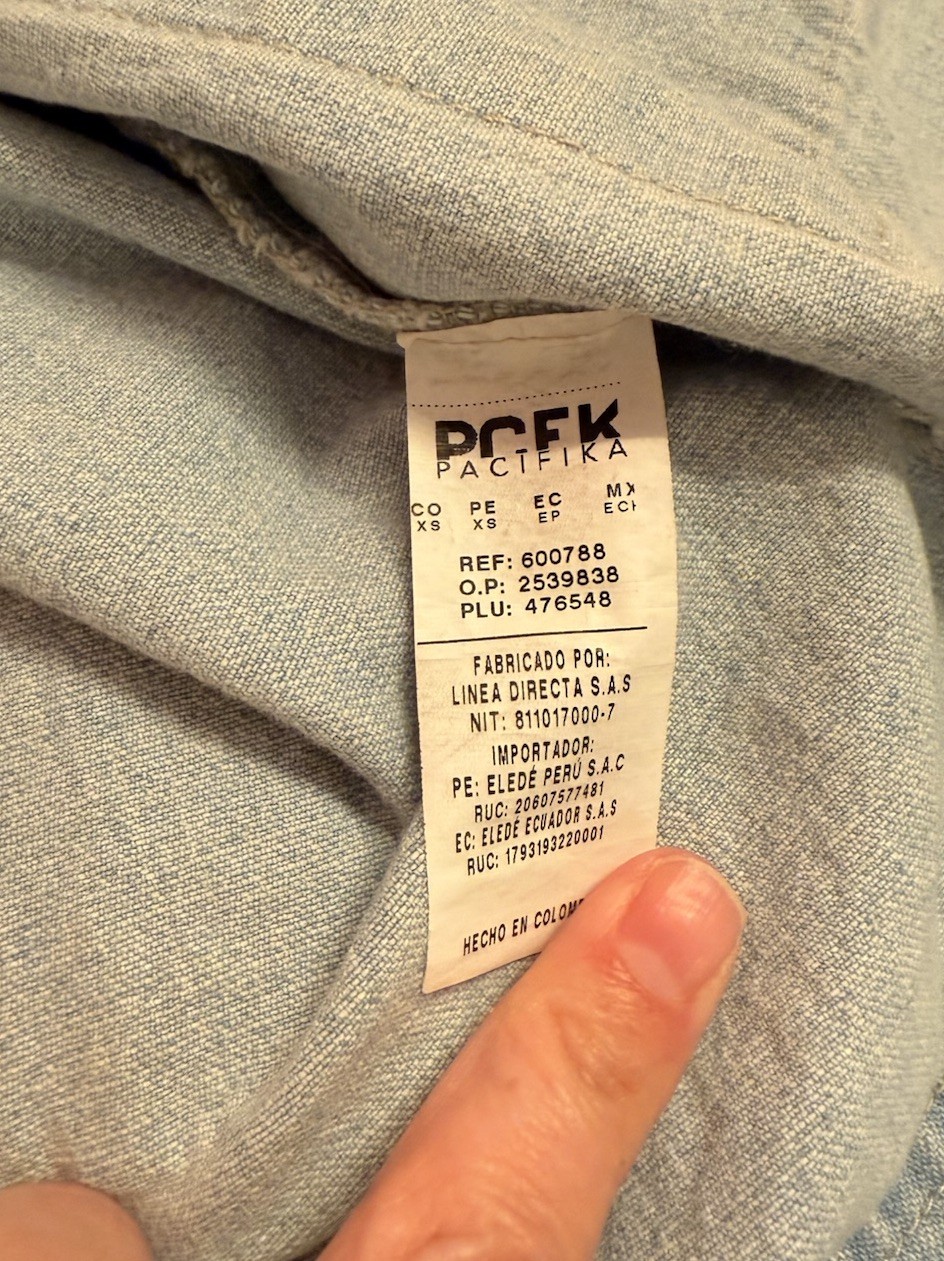 Pacifika Light Wash Denim Jacket Women’s XS Zip Up YKK Zip Front Pocket