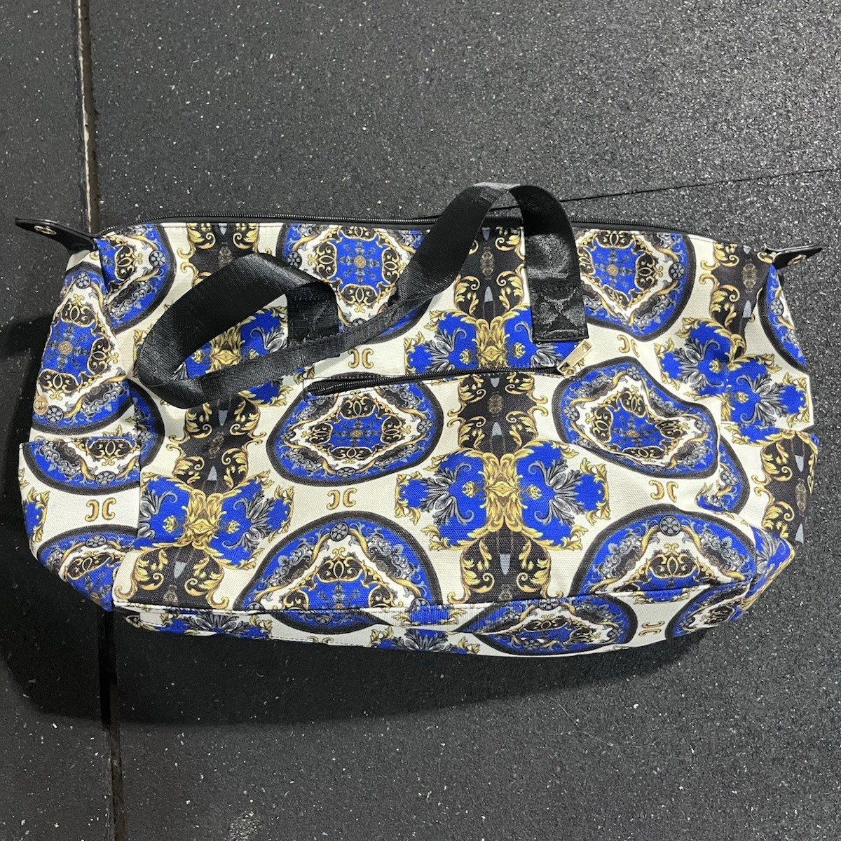 Alice + Olivia Large Multicolor Floral Tote Zip Top Double Handles Detach Strap