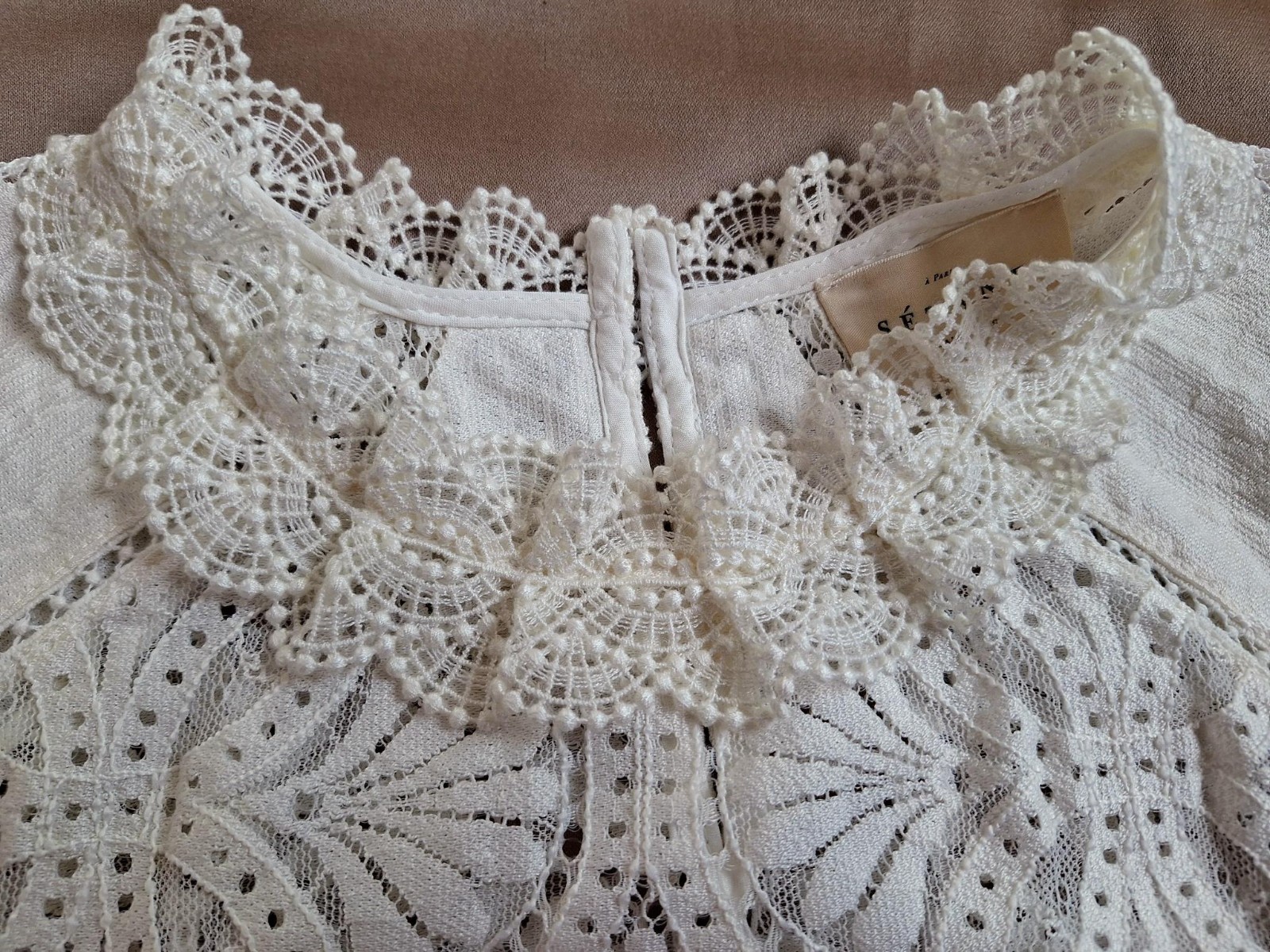 Sezane Bianca Blouse Écru. – Size 42 – NEVER WORN