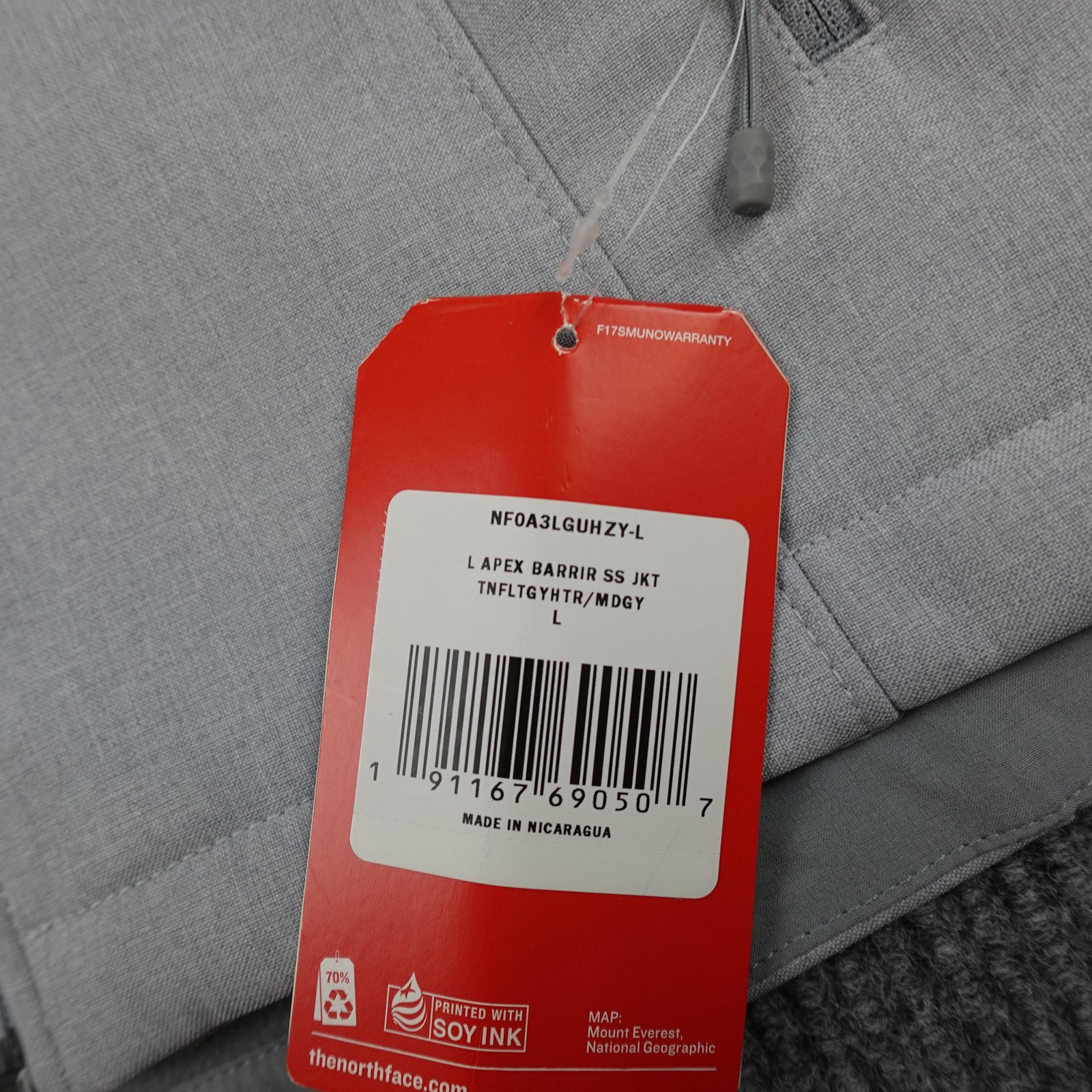 The North Face Apex Jacket Womens Large Gray Softshell Dollar General Logo
