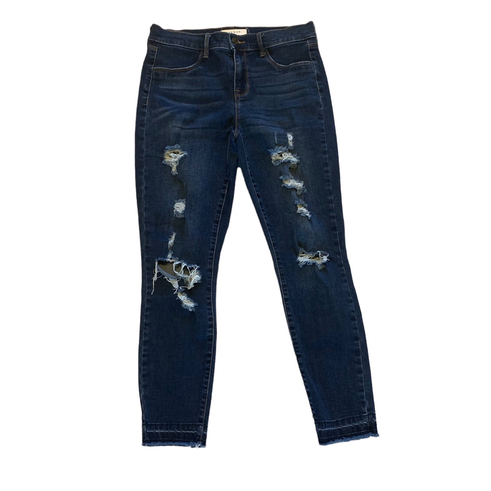 Pacsun Jeans Womens Size 28 Ankle High Rise Distressed Raw Hem Jeggings