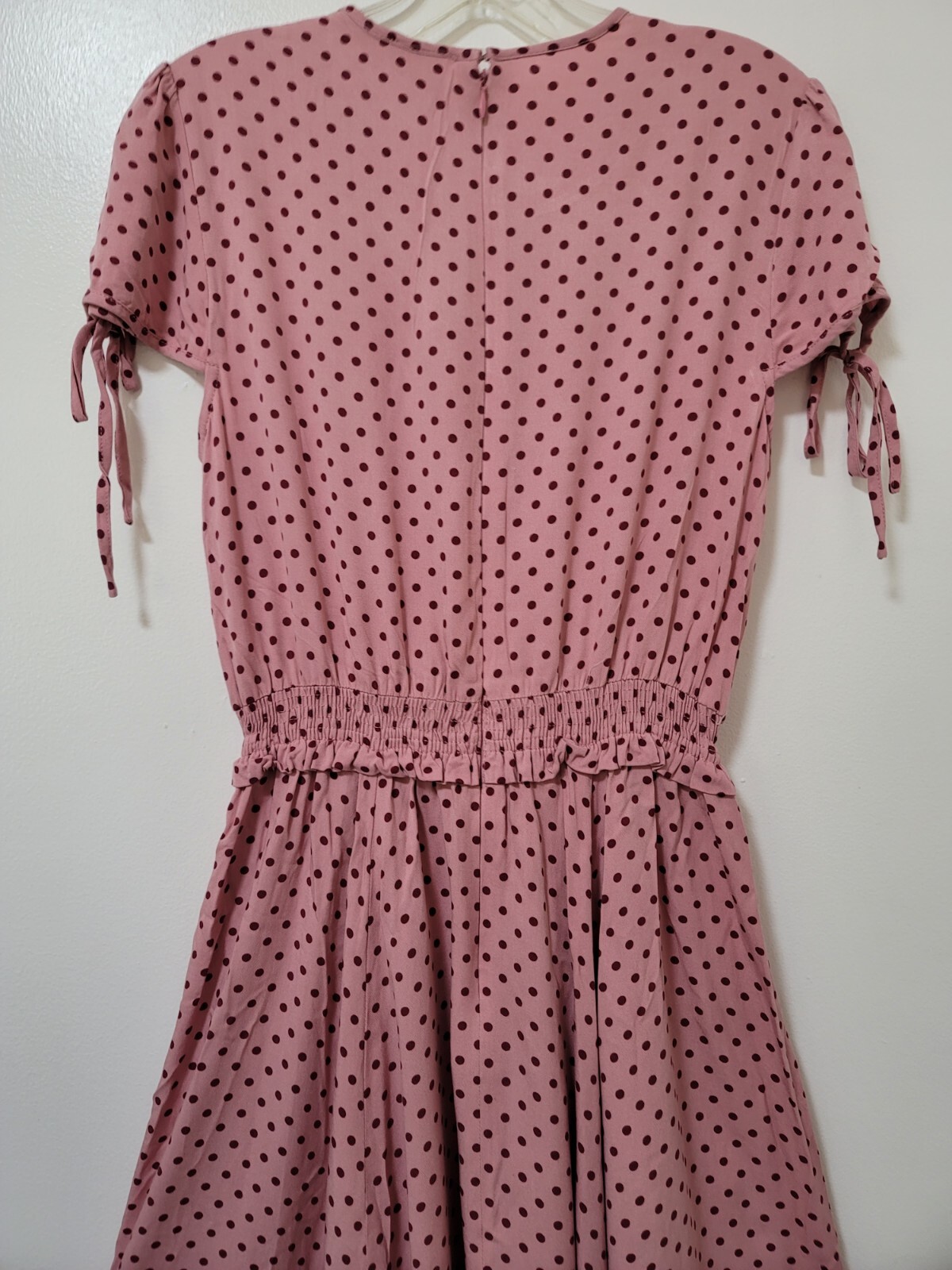 Gal Meets Glam Collection Dress Womens Sz 6 Pink Dot Corinne A-line Casual Midi