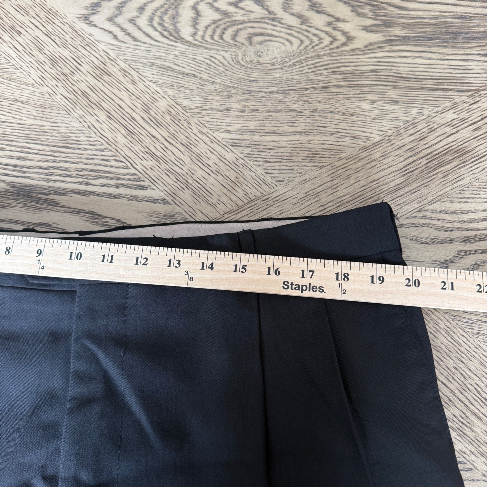 Pronto Uomo Mens 41 Black 100% Worsted Wool Pleated Cuffed Dress Pants Canada