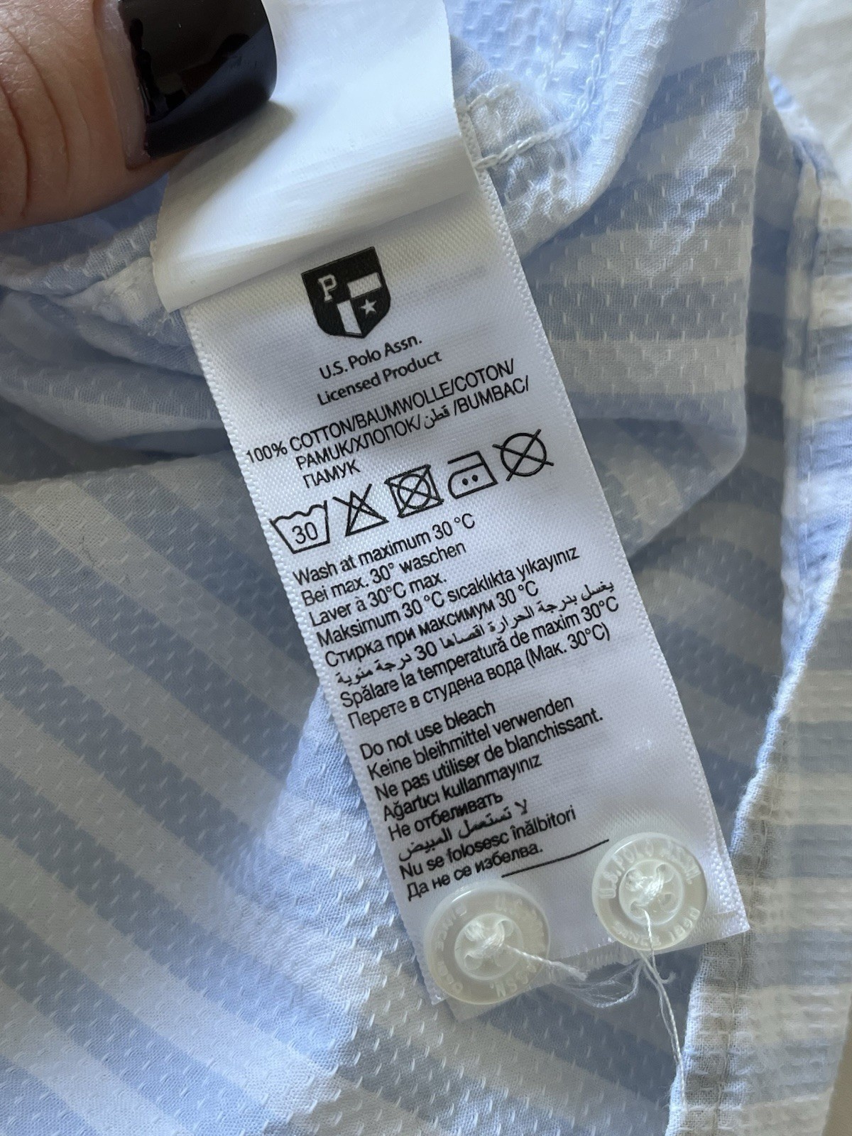 U.S. Polo Assn. Herren Hemd Größe XXL 100% Baumwolle Cotton