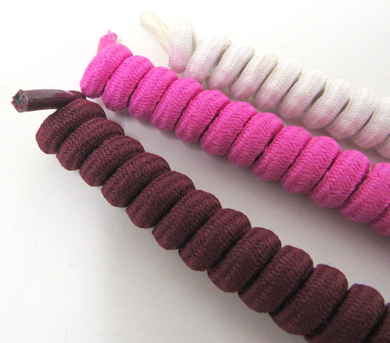 3 Maroon Pink White Spiral Laces No Headache Sun Visor 6 inches US Seller us