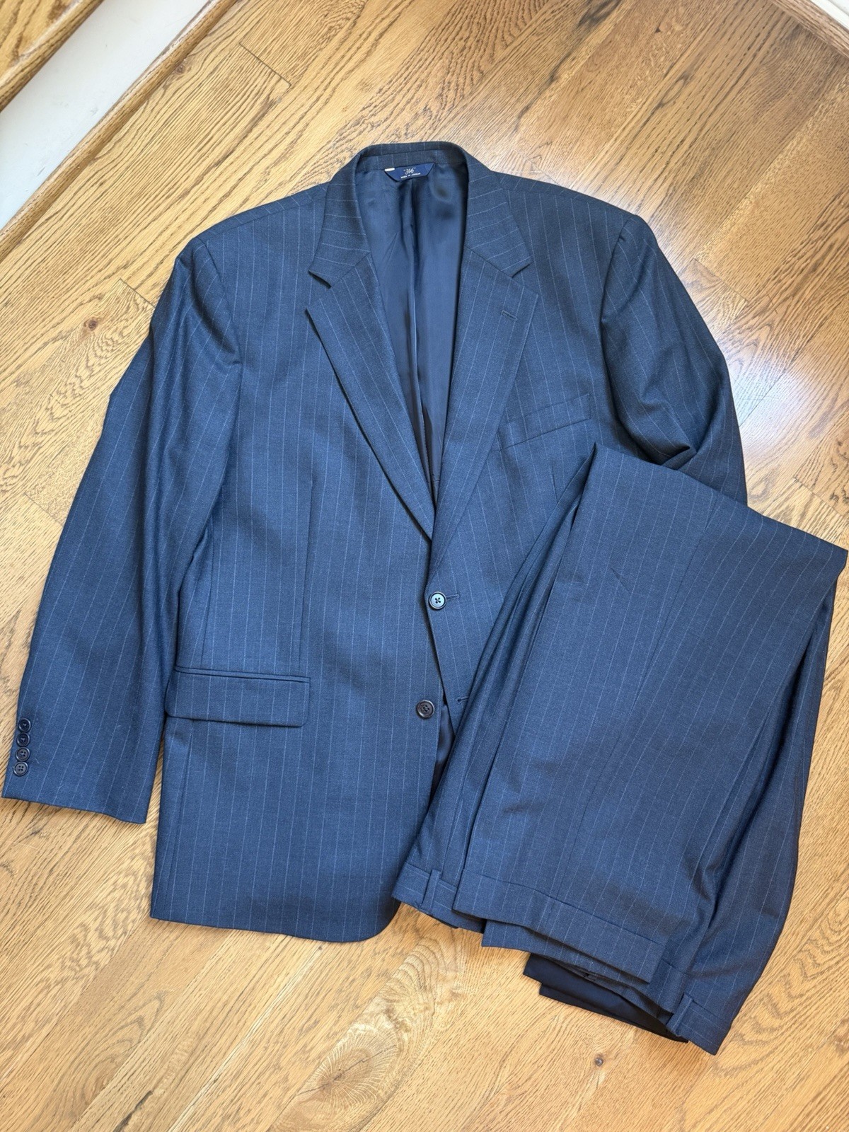 Brooks Brothers Suit Mens 45R Pants 38×31 Gray Wool Stretch 2 Piece 2 Button 346