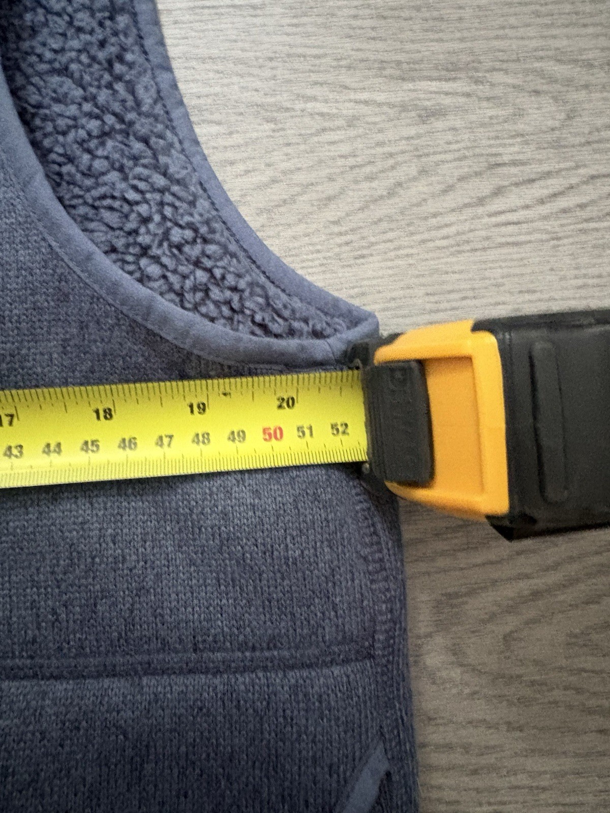 M&S Men’s Blue Sherpa Lined Funnel Neck Fleece Full Zip Gilet Size Medium – VGC