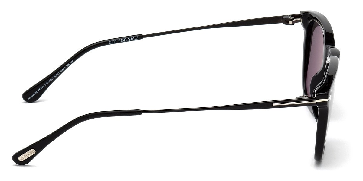 New Tom Ford Men Geometric Sunglasses FT0625 Arnaud-02 01D Shiny Black 53mm
