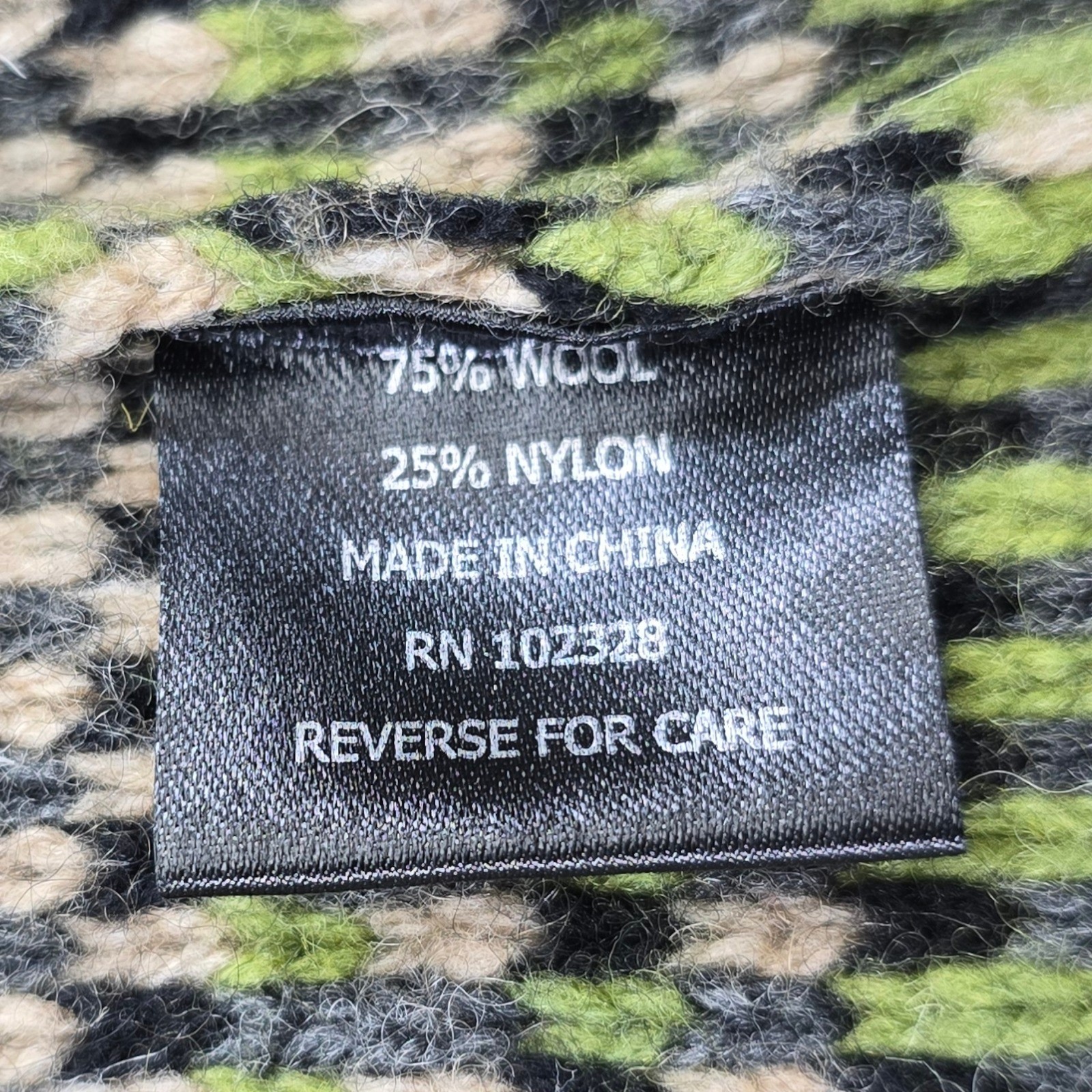 Beyond Definition Wool Blend Striped Mock Neck Cardigan Sweater Green Grey S