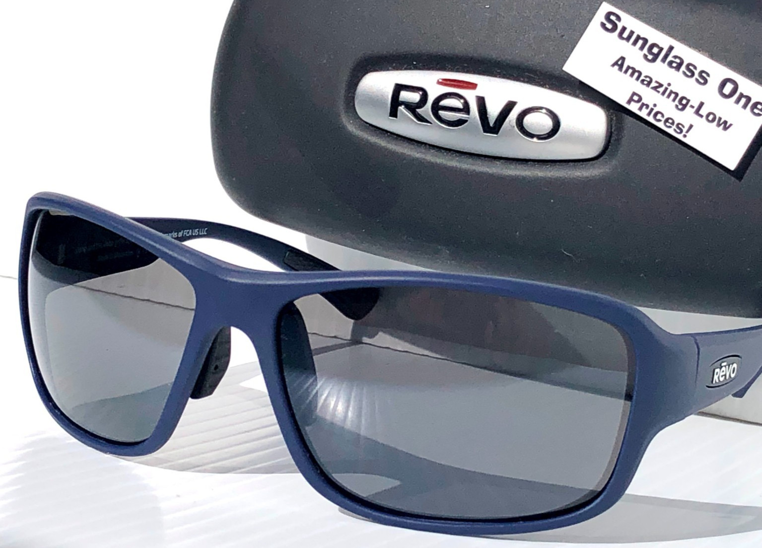 REVO VISTA Matte Blue Navy POLARIZED Grey Lens Sunglass 1186 05 GY