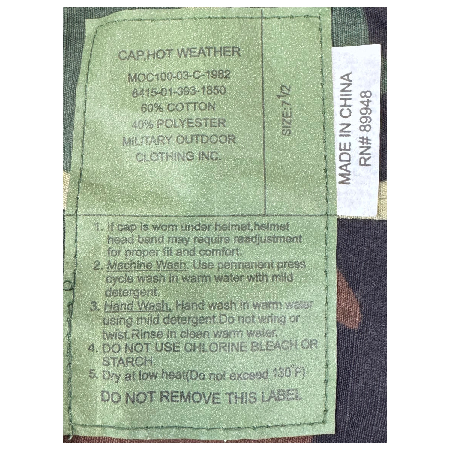 New Size 7.5 Woodland MOC Rip-Stop Hot Weather Patrol Cap*mocinc.1982*
