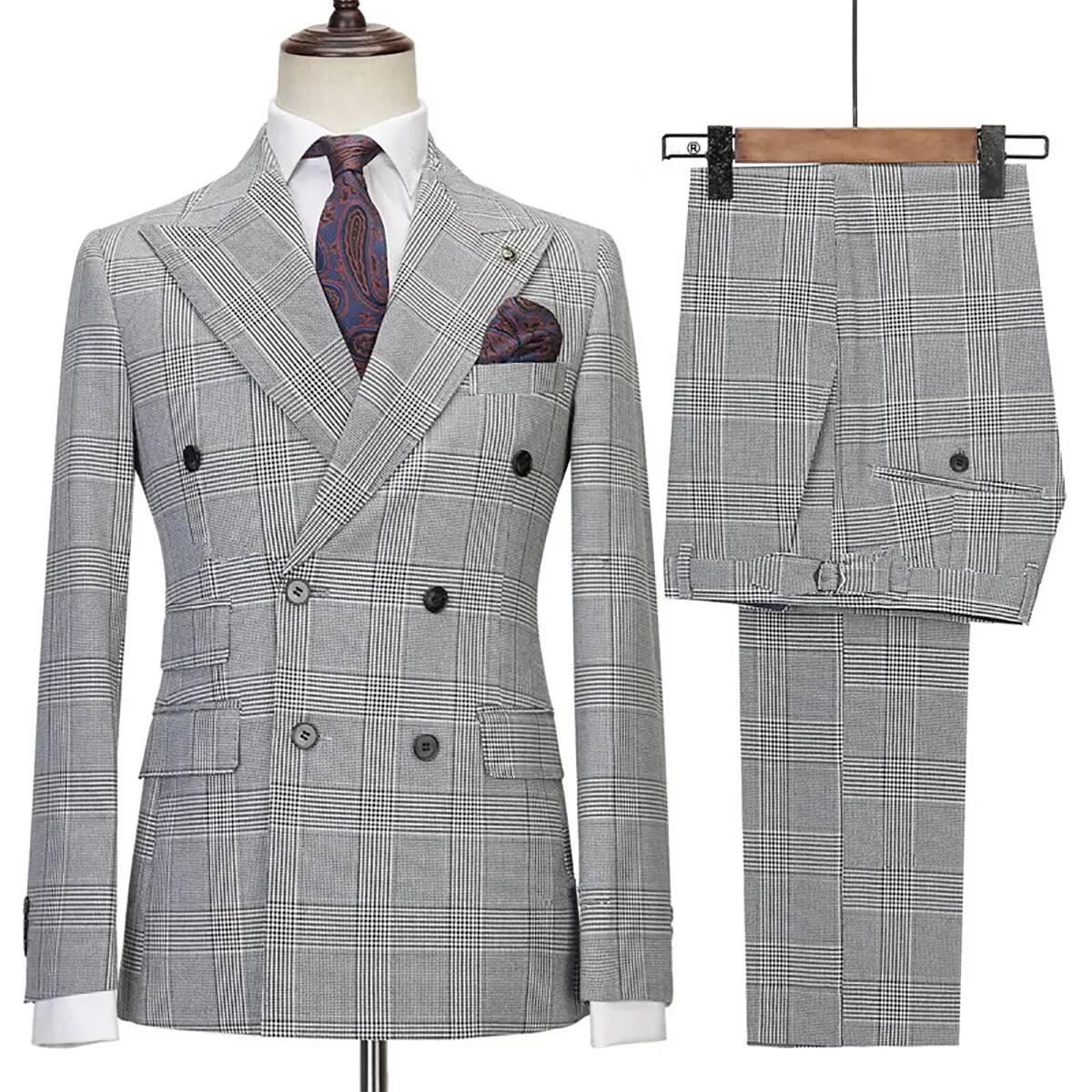 Business Mens Suits Regular Slim Fit Tuxedos Formal Prom Coat Vest Pants Custom