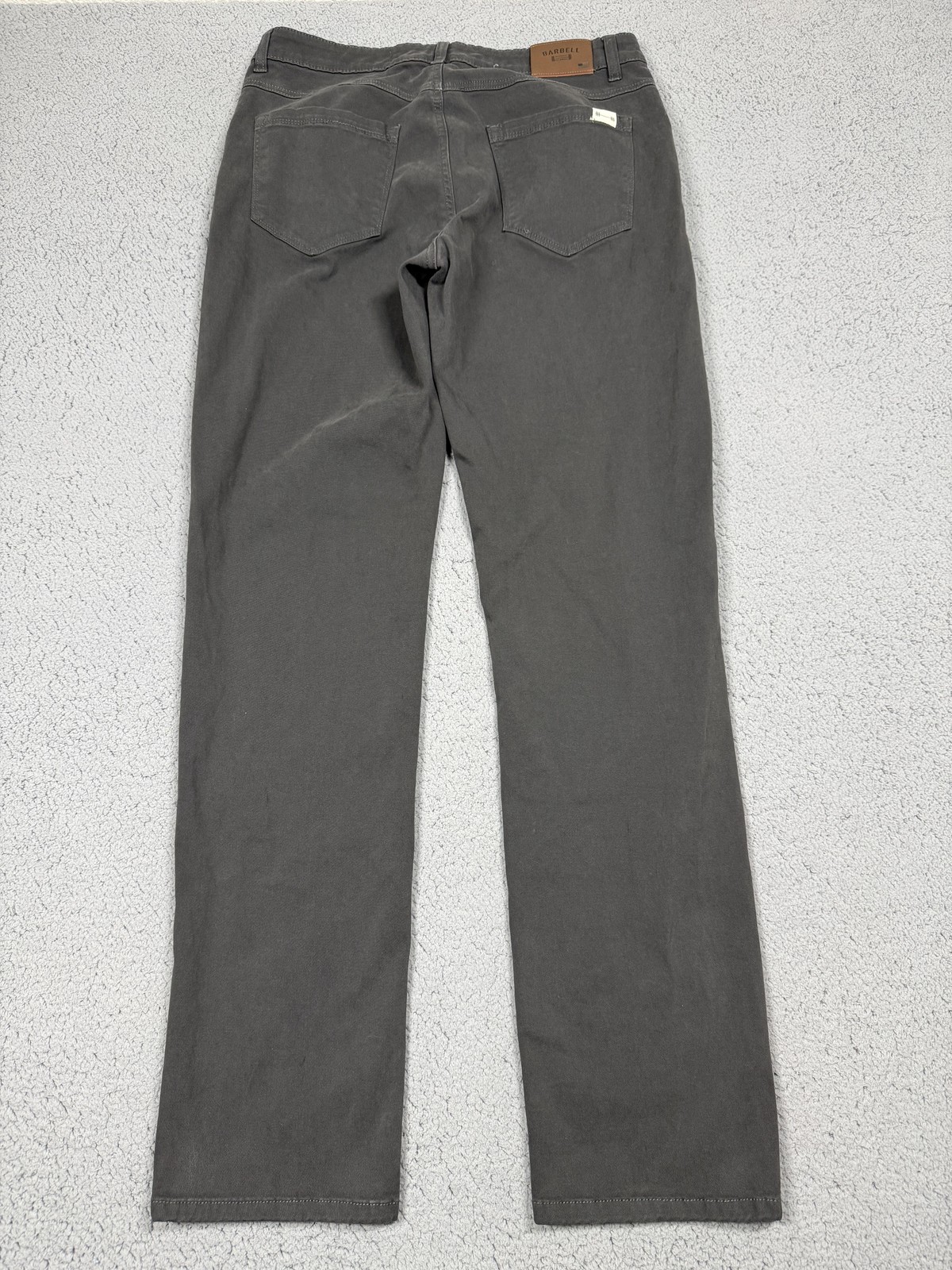 Barbell Apparel Jeans Mens 32×33 Gray Charcoal Wash Straight Leg Stretch Denim