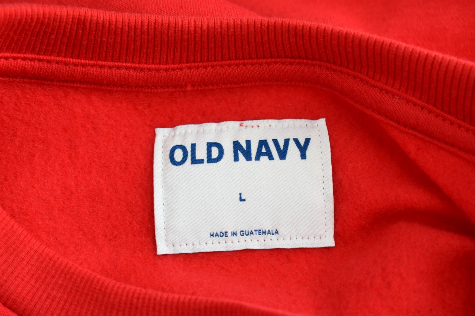 Unisex Old Navy Gender Neutral Graphic Sweatshirt Long Sleeve LARGE Red NEW