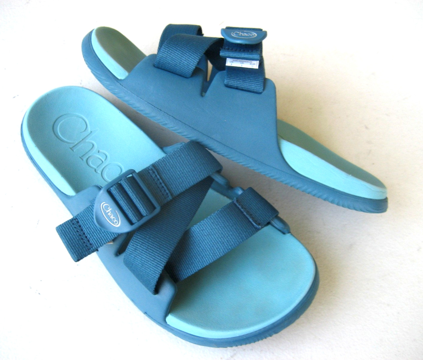 Chaco Chillos Womens Size 8 Blue Comfort Slides Sandals Water Sporty EXCELLENT
