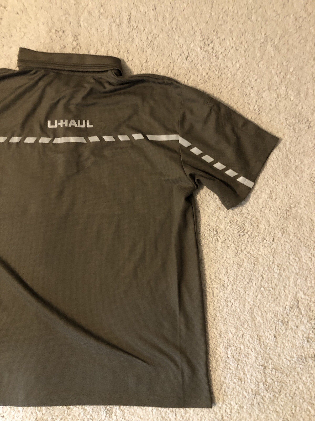 Uhaul Reflective Employee Uniform Green Work Polo Shirt Men’s Size M/L Read