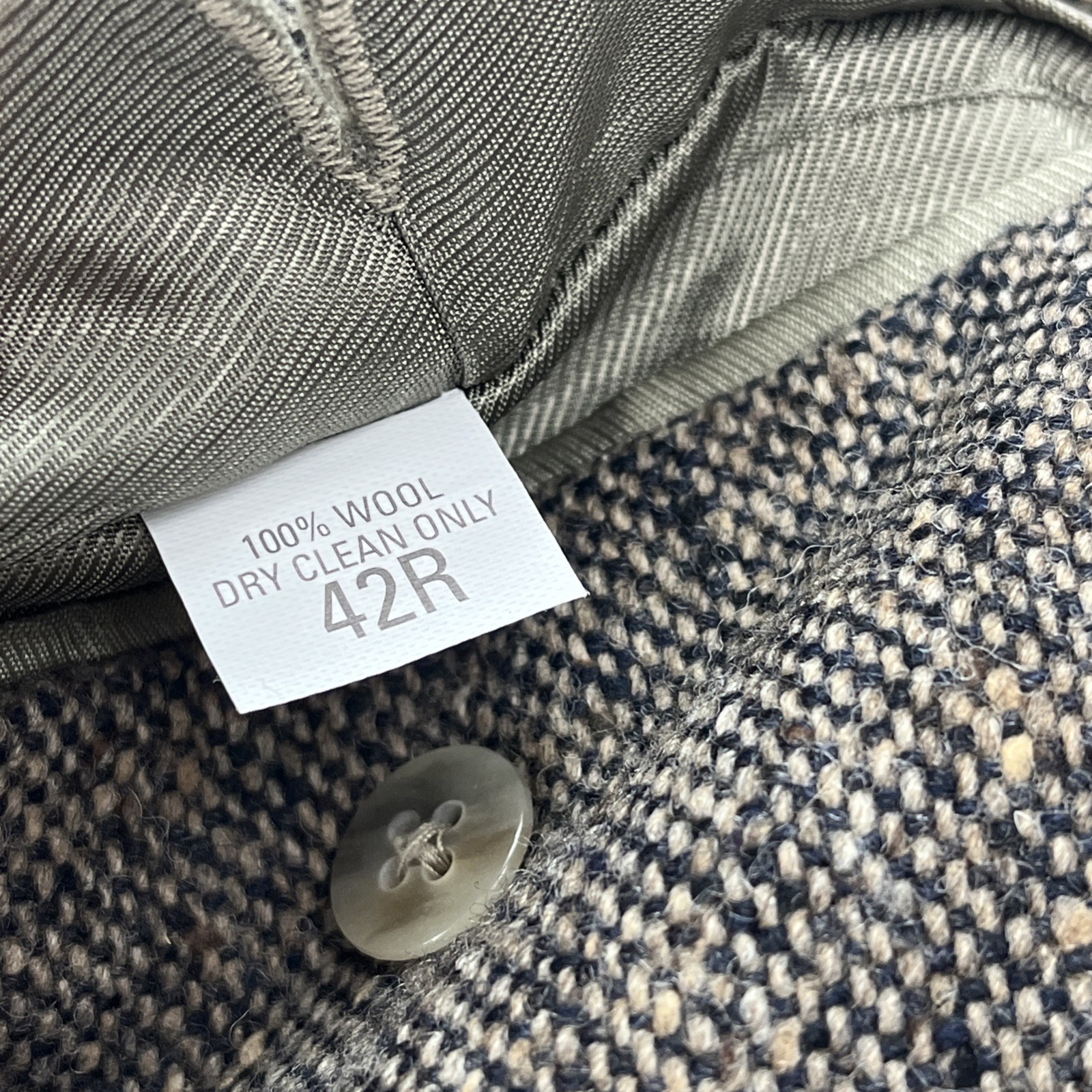 Vintage Orvis Wool Tweed Sporting Blazer Leather Elbow Patches Brown Size 42 R