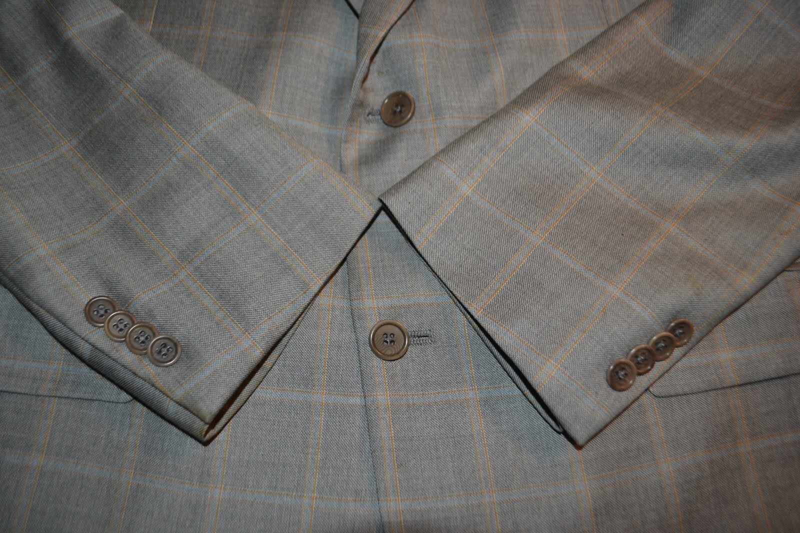 Daniel Cremieux Men Loro Piana Wool Check 2 Front Button Sports Coat Sz 42R