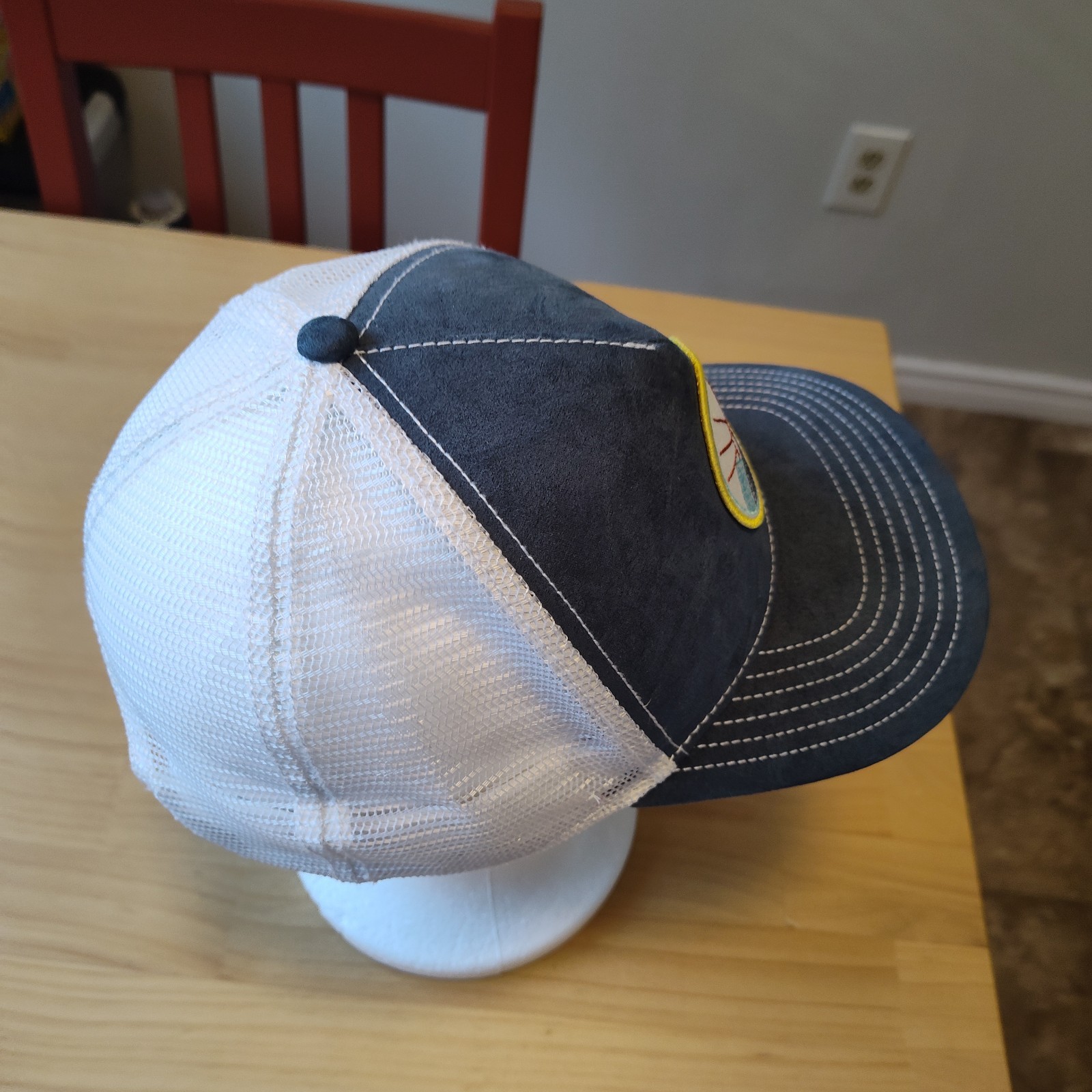 Viva Pistil Trucker Blue and White Snapback Hat Cap