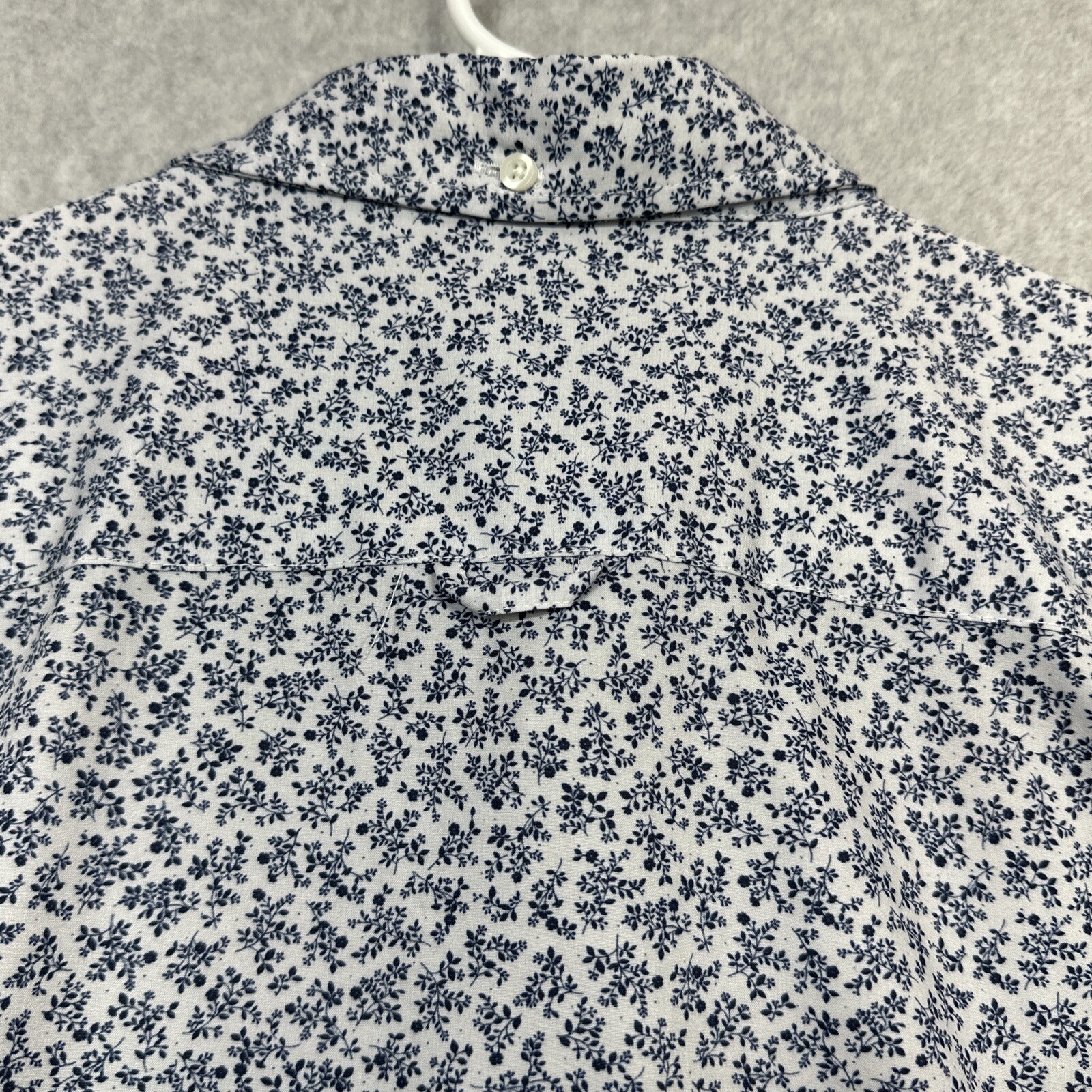 Nordstrom Tech Smart Shirt XL Blue Floral Performance Smart Casual Modern Office