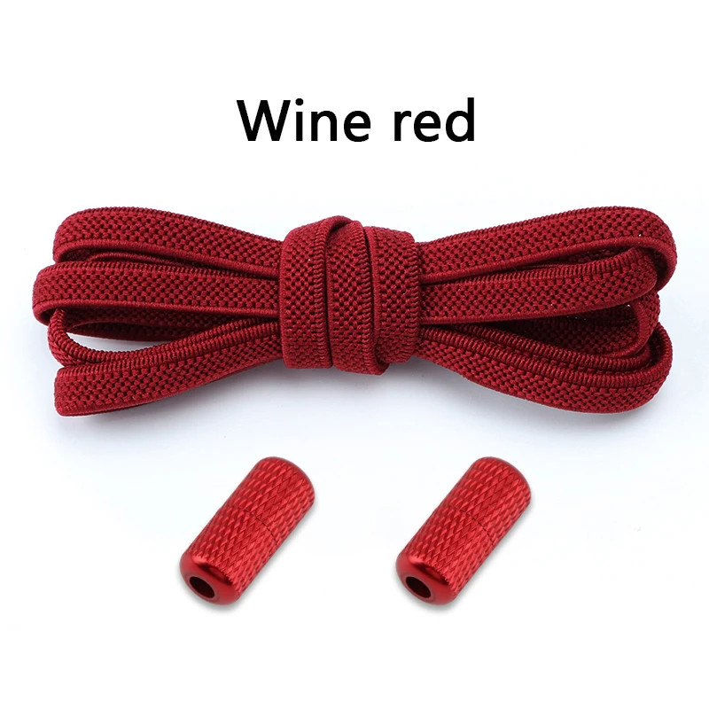 1Pair Elastic laces Sneakers Flats No tie Shoelace Sports Stretchy lazy Shoelace