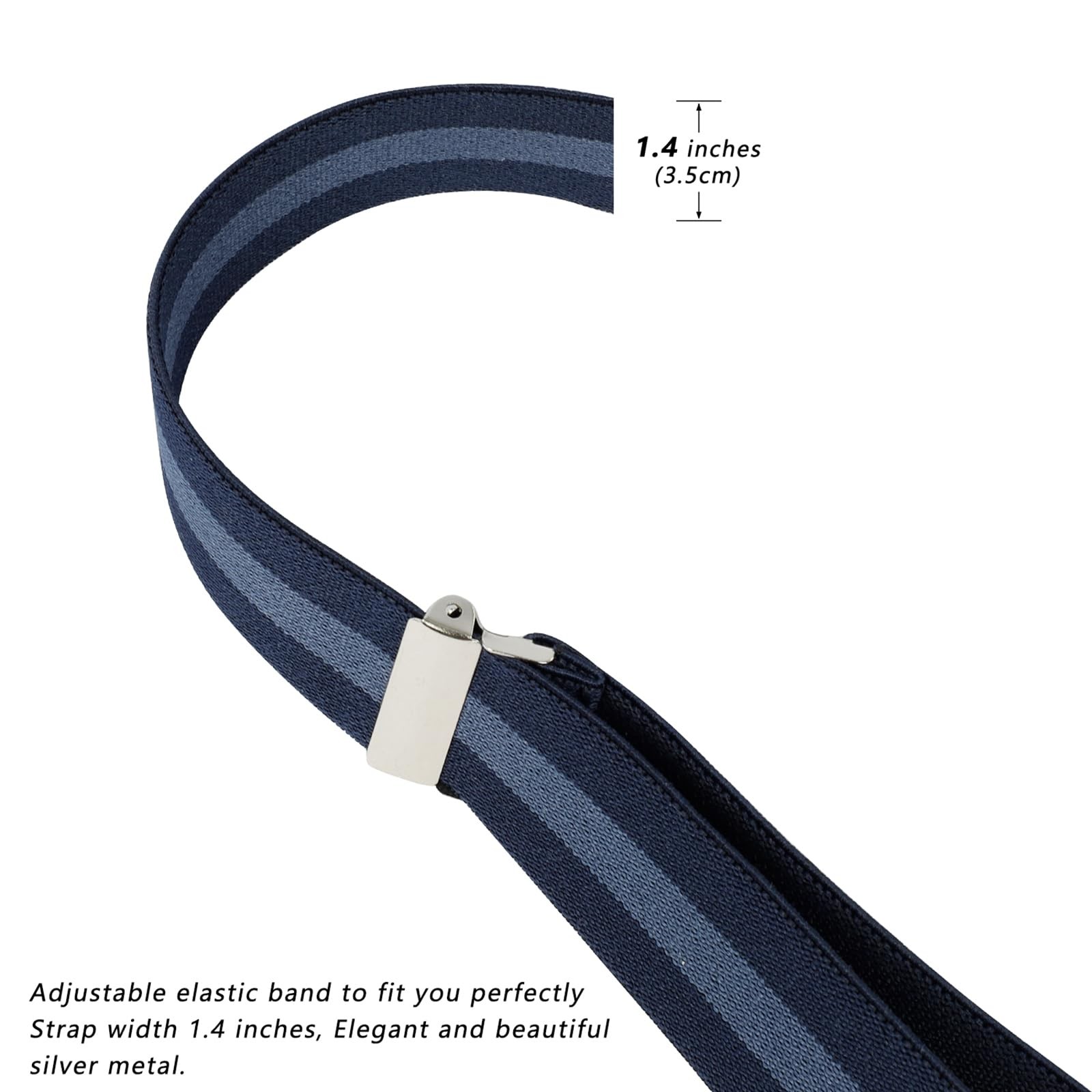 Men Suspenders Adjustable,1.4 Inch Wide Heavy Duty Y-Back Elastic Tuxedo Elas…