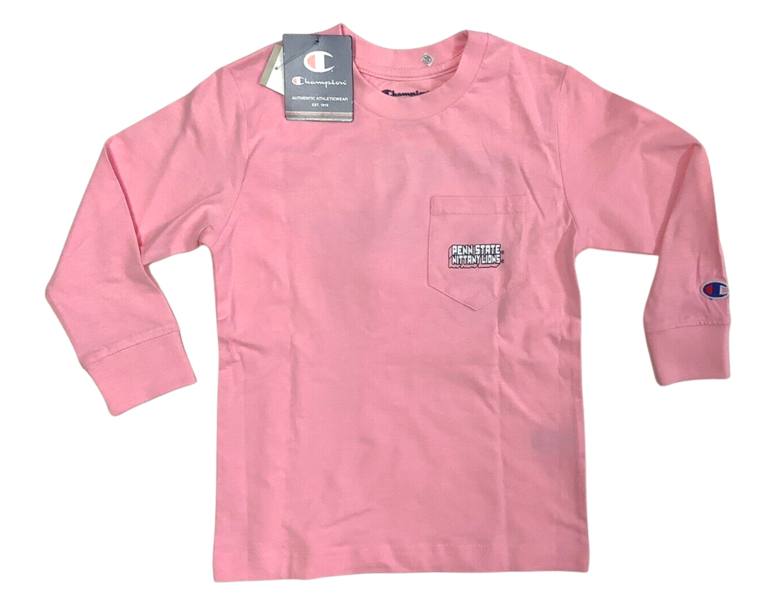Champion NCAA Football Girls Long Sleeve Tee Pink Penn State T Shirt Multi Sizes