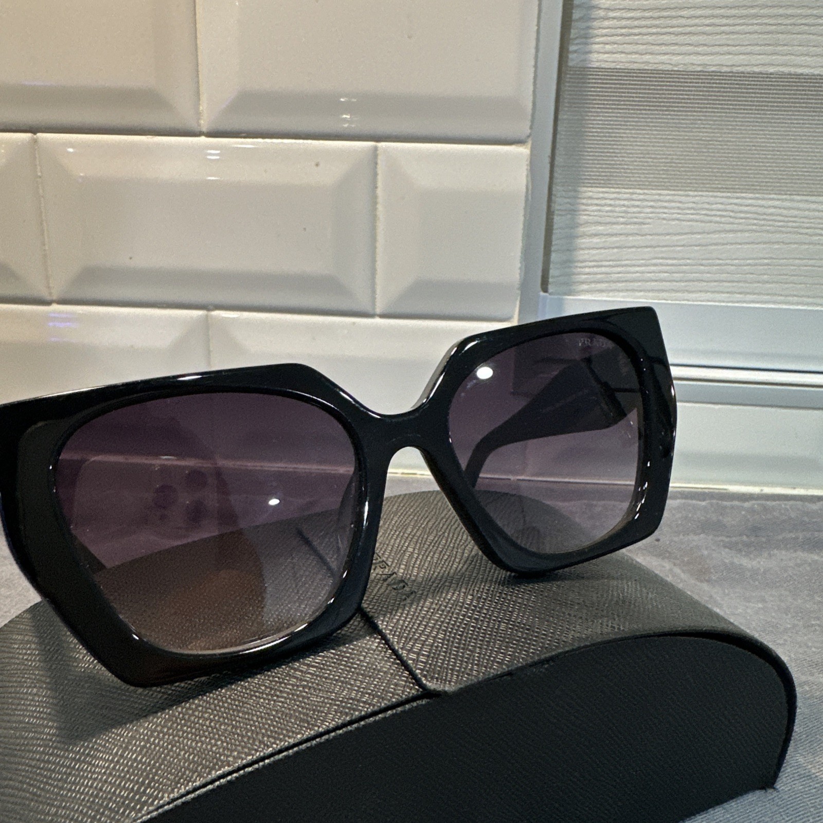 Prada Sunglasses PR15WS BLACK POLARIZED