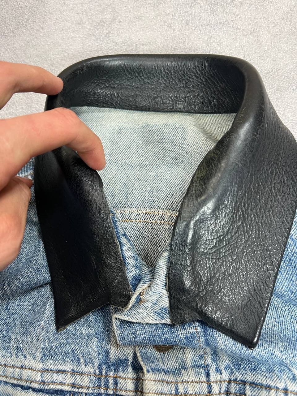 VTG Japanese Streetwear Y2K Style Washed Levis Jeans Zip Jacket 90s