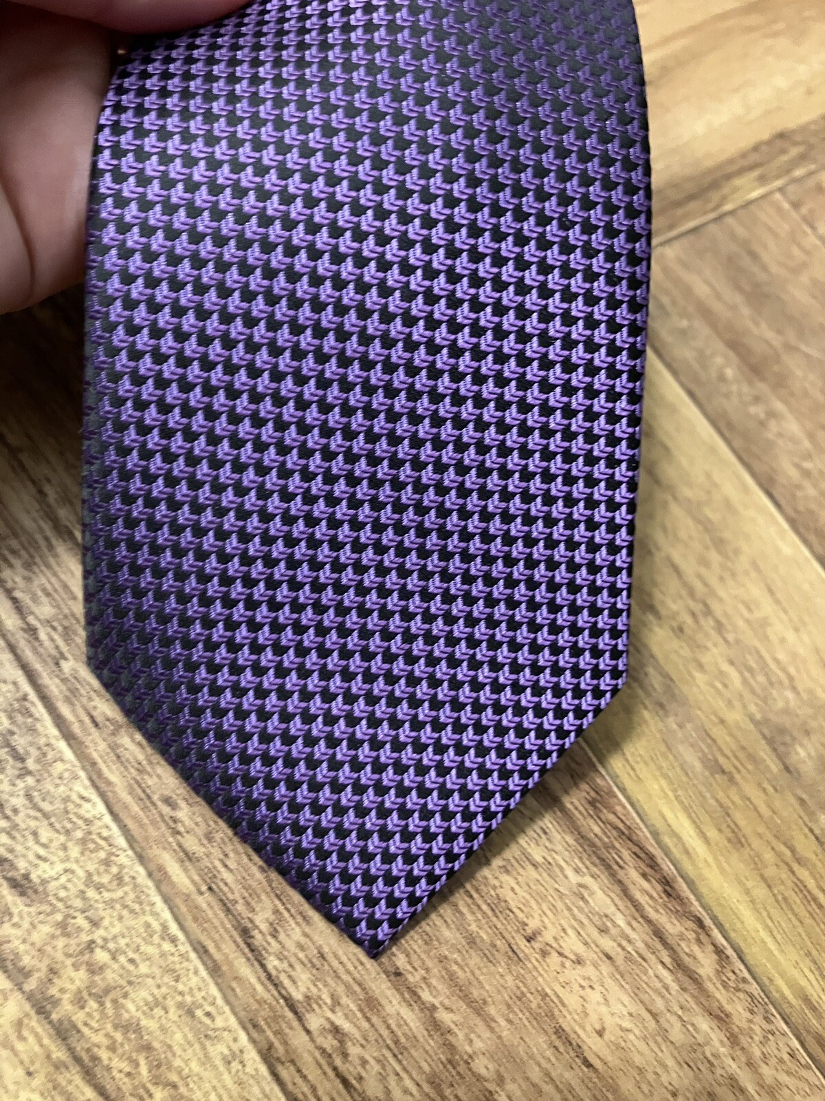 Hi-Tie Men’s Silk Purple Neck Tie EUC Wedding Formal Business RFS #10