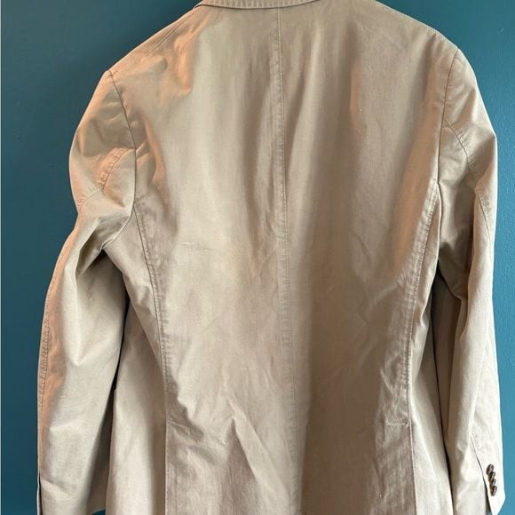 Kroon Men’s Casual Beige Cotton Sport Coat Classic Two-Button Blazer preppy 42R