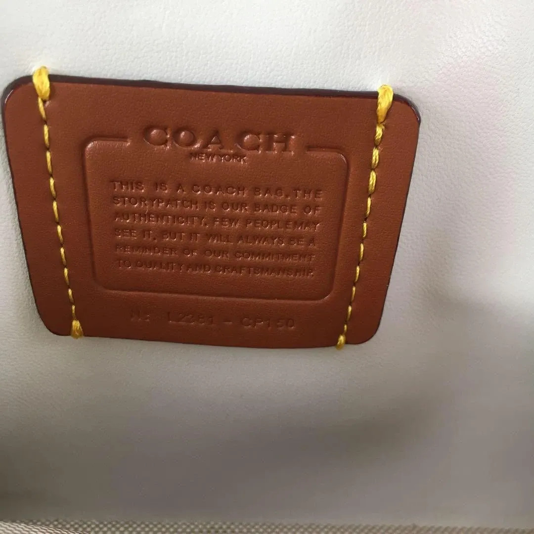 COACH Tabby 26 Quilted Shoulder Bag Leather White/Gold CP150 outlet New from JPN