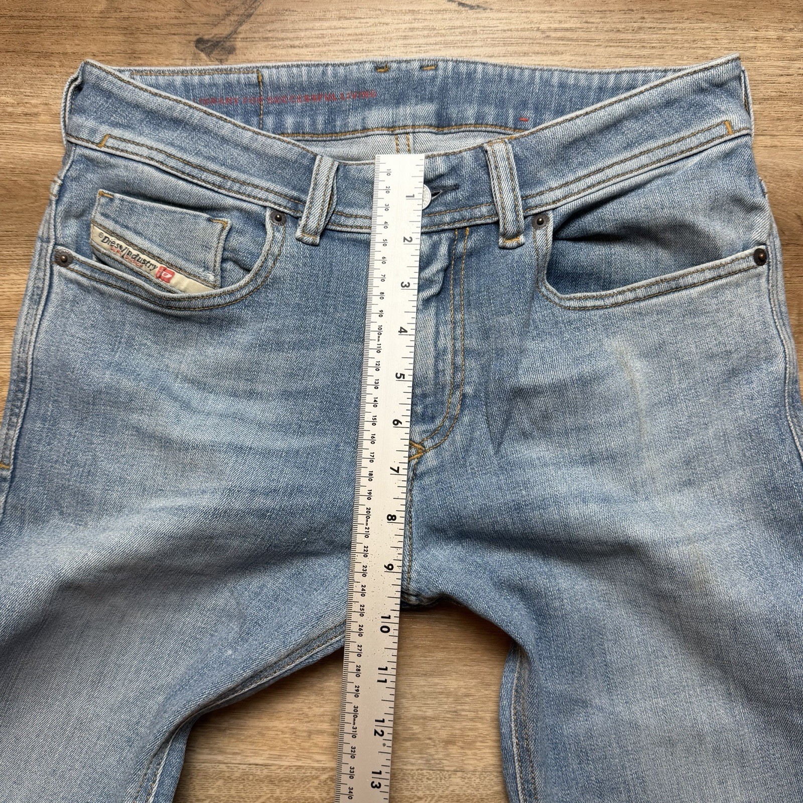 Diesel 1979 Sleenker Jeans Men 28×32 Blue Slim Skinny Stretch Light Wash 09C01
