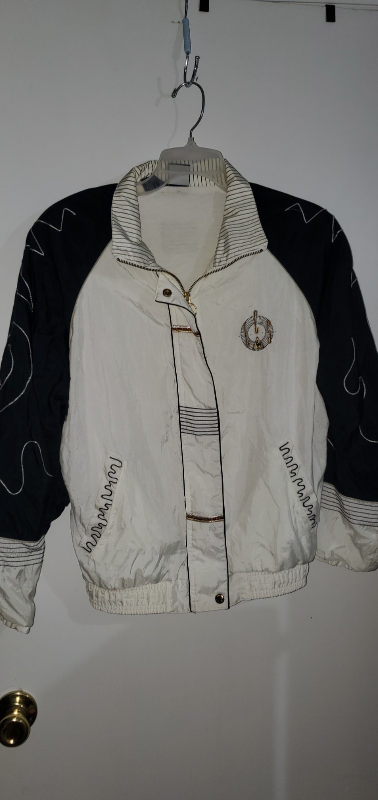Vintage Le Coq Sportif Full-Zip Track Jacket Size M Mens White Black