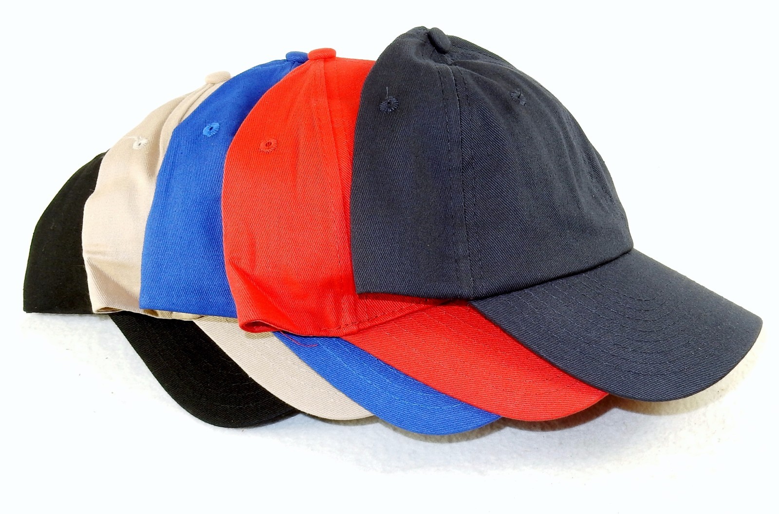 6 Panel Cotton Baseball Cap, Hit Wear Soft Crown, Choice Colors, 1 Size Fits All