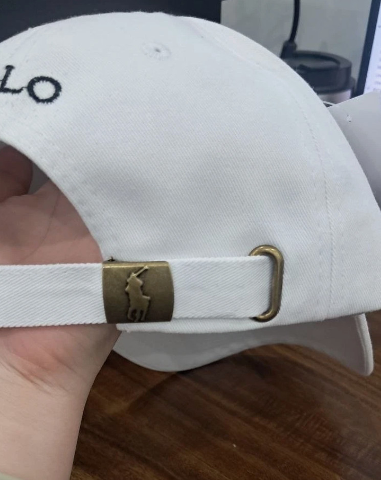 White Cap Polo Ralph Lauren Hat Adjustable Curved Brim NWT