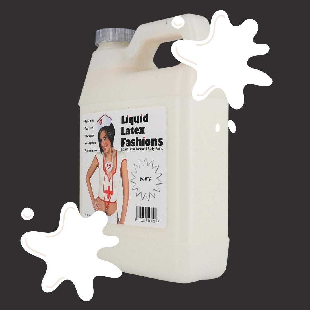 White 32 Fl Oz – Liquid Latex Face and Body Paint for Special Effects!
