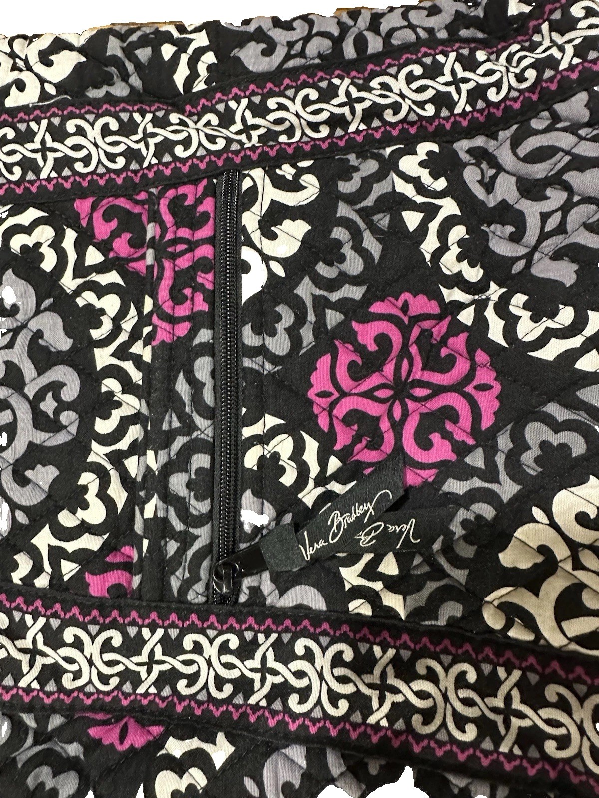Vera Bradley Canterberry Magenta Crossbody Hipster Purse Quilted Shoulder Bag