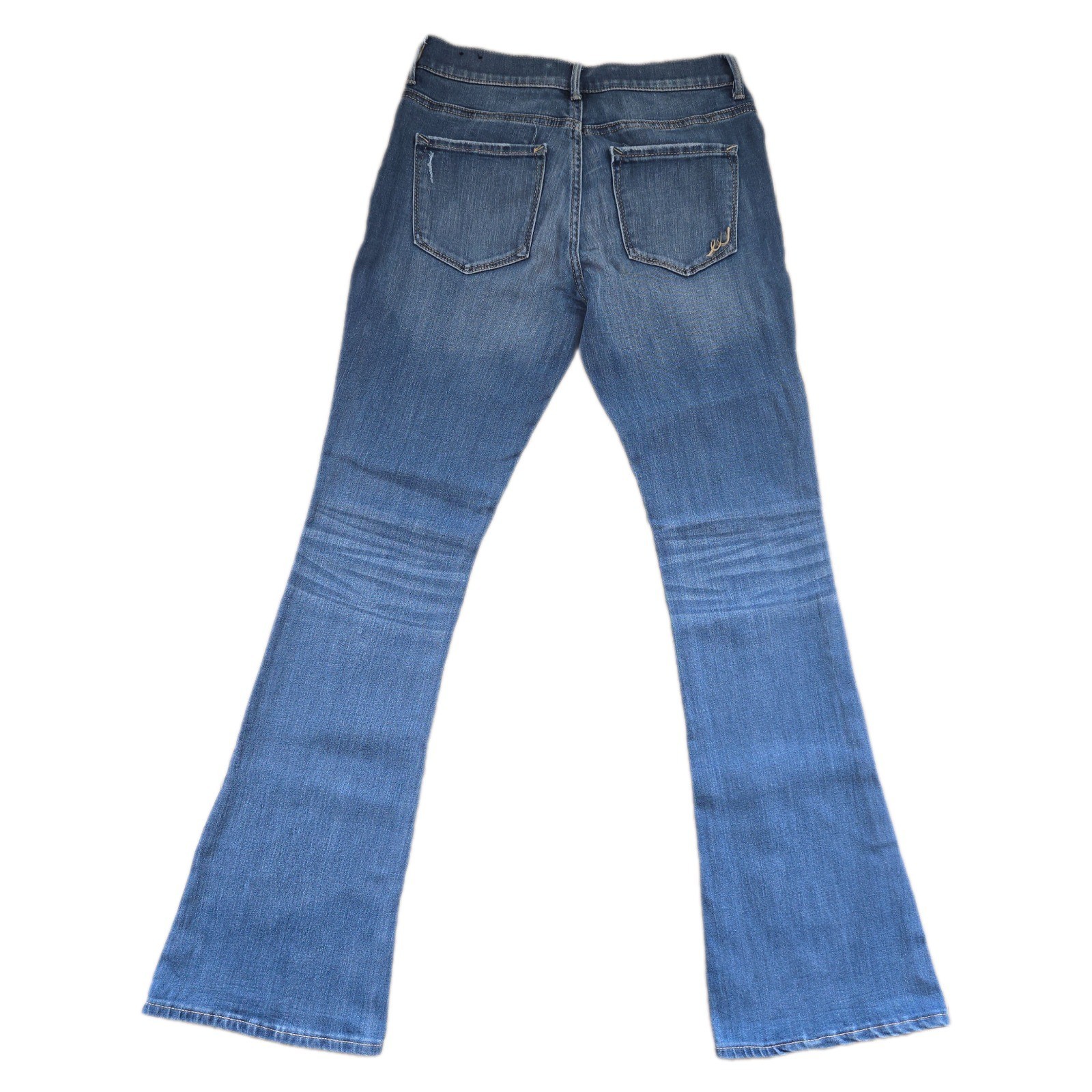 Express Mia Slim Flare Jeans | Distressed Medium Wash | Size 4