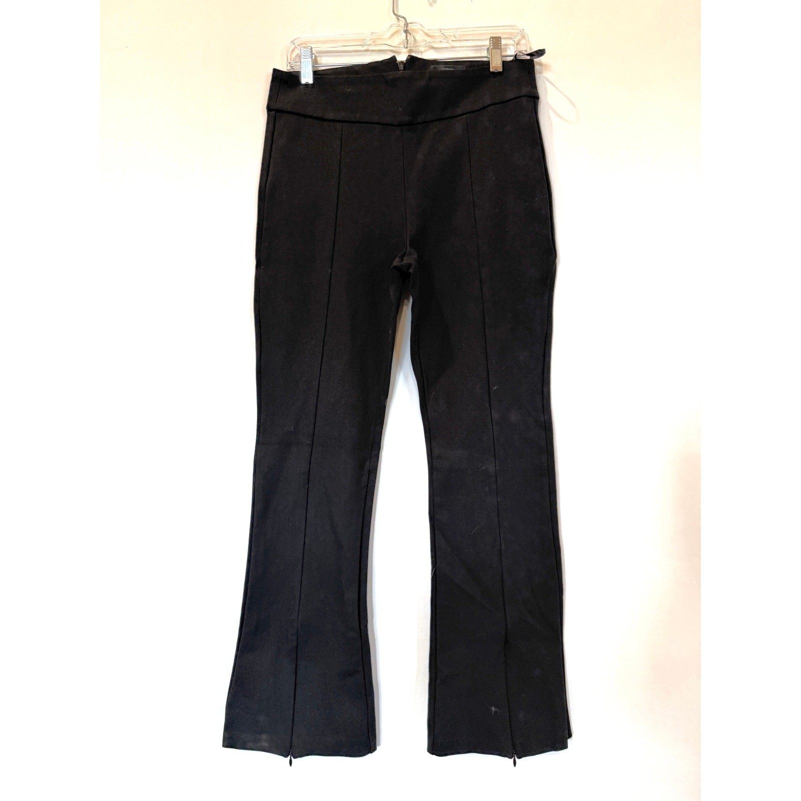 J Crew Mario Bellucci Roxanne Flare Zip Ankle Trouser Pants M Black