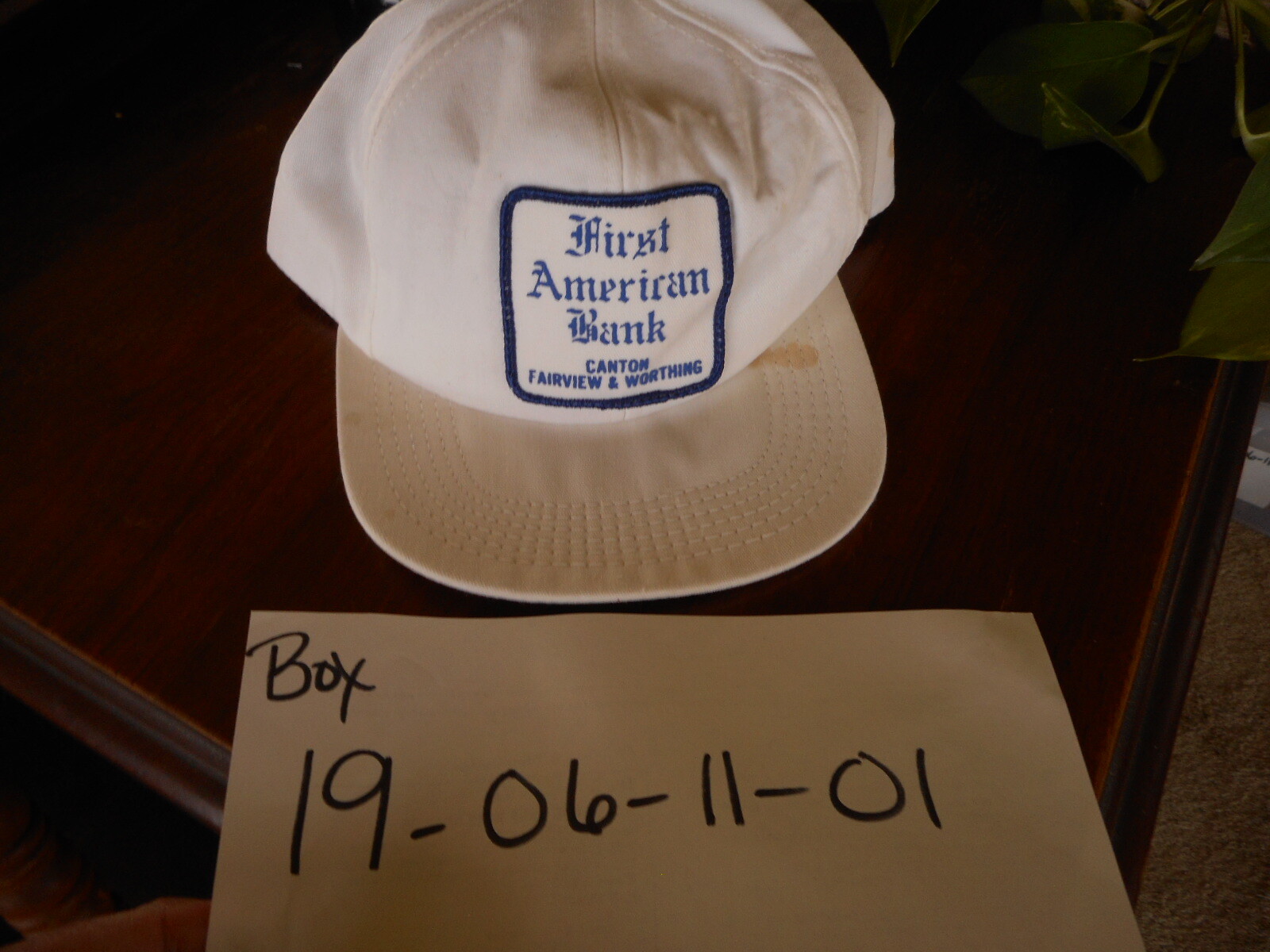 South Dakota Canton Fairview Worthing First American Bank Hat Vintage Snapback
