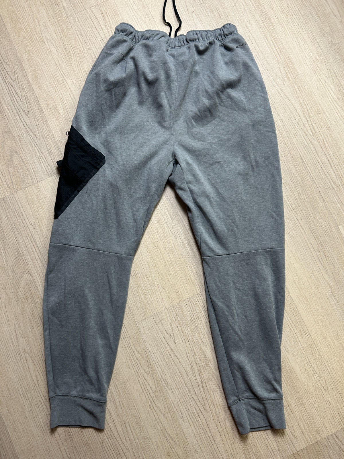 Nike Air Jordan Dri-Fit Joggers Mens Large L Gray Cargo Mesh Pocket Slim Fit Pan